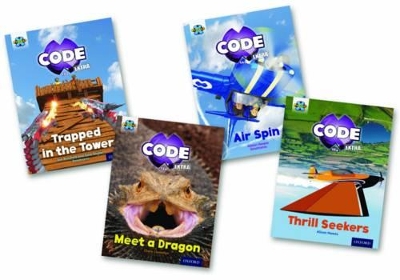 Book cover for Project X CODE Extra: Light Blue Book Band, Oxford Level 4: Dragon Quest and Wild Rides, Mixed Pack of 4