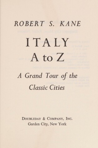 Cover of Italy A to Z