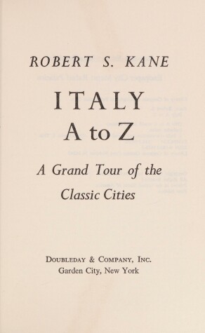 Cover of Italy A to Z