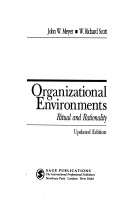 Book cover for Organizational Environments