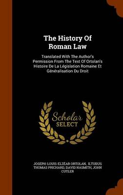 Book cover for The History of Roman Law
