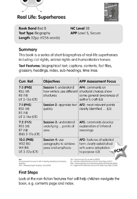 Cover of BC NF Red (KS2) B/5B Real Life: Superheroes Guided Reading Card