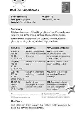 Cover of BC NF Red (KS2) B/5B Real Life: Superheroes Guided Reading Card