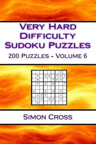 Cover of Very Hard Difficulty Sudoku Puzzles Volume 6