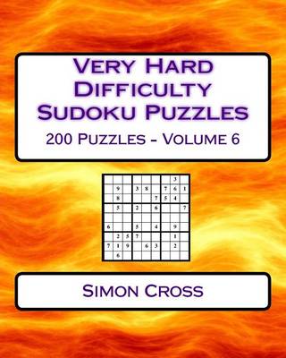 Book cover for Very Hard Difficulty Sudoku Puzzles Volume 6