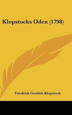 Book cover for Klopstocks Oden (1798)