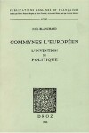 Book cover for Commynes L'Europeen. L'Invention Du Politique