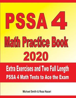 Book cover for PSSA 4 Math Practice Book 2020