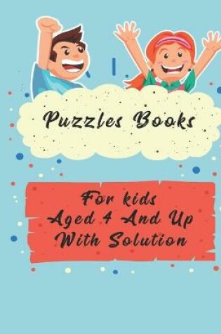 Cover of puzzles books for kids aged 4 and up with solution