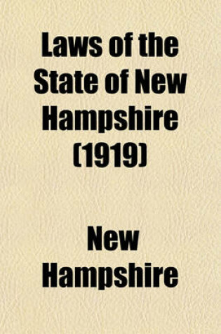 Cover of Laws of the State of New Hampshire (1919)