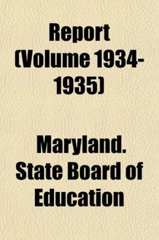 Cover of Report (Volume 1934-1935)