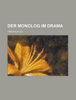 Book cover for Der Monolog Im Drama