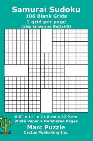 Cover of Samurai Sudoku - 106 Blank Grids