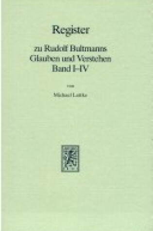 Cover of Glauben Und Verstehen