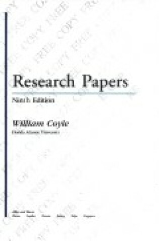 Cover of Research Papers