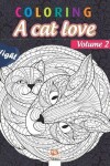 Book cover for Coloring A cat love - Volume 2 - night