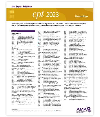 Cover of CPT 2023 Express Reference Coding Card: Gynecology