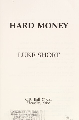 Cover of Hard Money