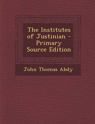 Book cover for The Institutes of Justinian