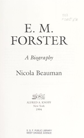 Cover of E. M. Forster