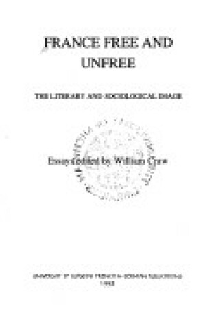 Cover of France Free and Unfree