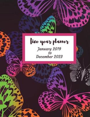 Book cover for 2019 - 2023 Dagenbutterflies Five Year Planner