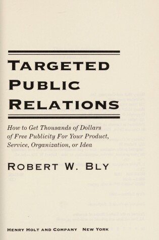 Cover of Targeted Public Relations
