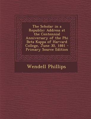 Book cover for The Scholar in a Republic