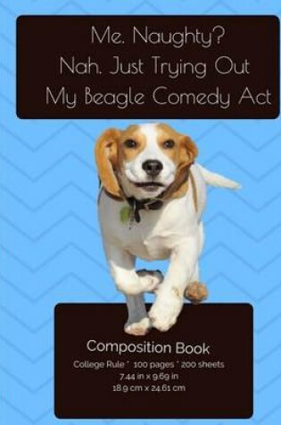 Cover of Funny Smiling Beagle - Comedian Composition Notebook