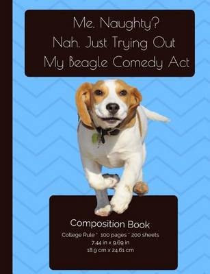 Cover of Funny Smiling Beagle - Comedian Composition Notebook