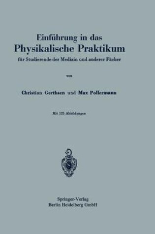 Cover of Einfuhrung in Das Physikalische Praktikum