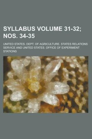 Cover of Syllabus Volume 31-32; Nos. 34-35