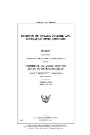 Cover of Overview of morale, welfare, and recreation (MWR) programs