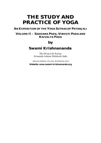 Book cover for The Study and Practice of Yoga