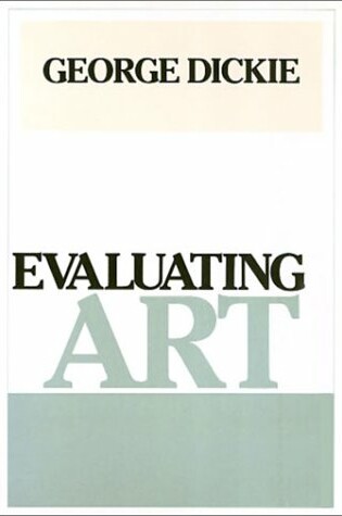 Cover of Evaluating Art