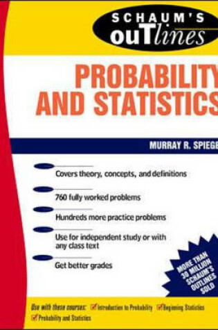 Cover of Schaum's Outline of Theory and Problems of Probability and Statistics