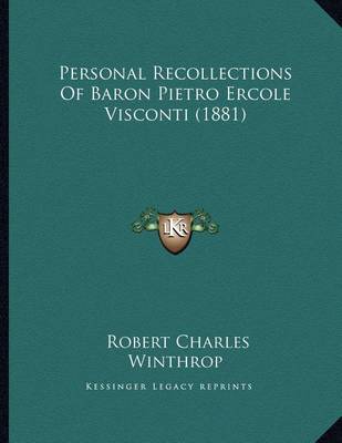 Book cover for Personal Recollections Of Baron Pietro Ercole Visconti (1881)