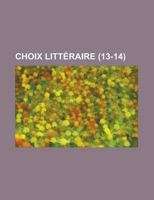 Book cover for Choix Litteraire (13-14)