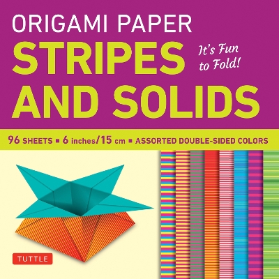 Book cover for Origami Paper Stripes and Solids