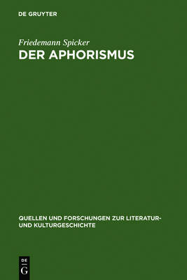 Cover of Der Aphorismus