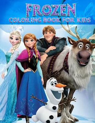 Book cover for frozen coloring book for kids