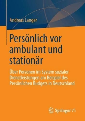 Book cover for Persönlich vor ambulant und stationär