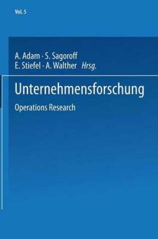 Cover of Unternehmensforschung