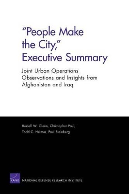 Book cover for People Make the City, Executive Summary