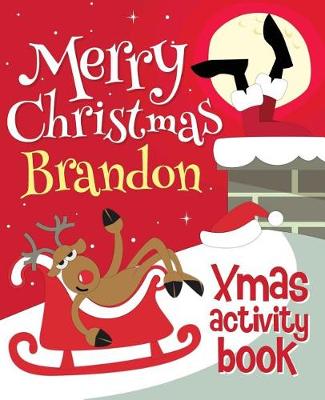 Book cover for Merry Christmas Brandon - Xmas Activity Book