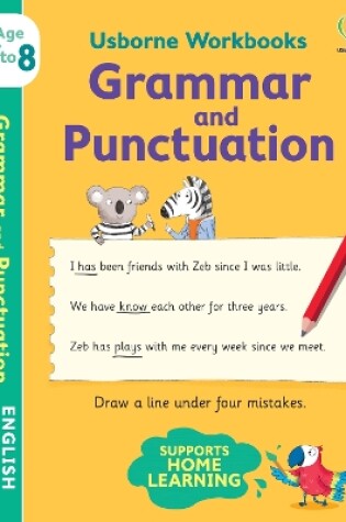 Cover of Usborne Workbooks Grammar and Punctuation 7-8