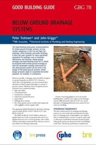 Cover of Below-ground Drainage Systems