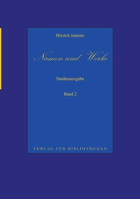 Cover of Namen und Werke 2