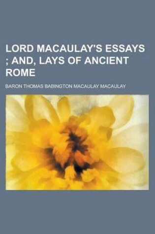 Cover of Lord Macaulay's Essays