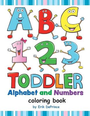 Book cover for Toddler Alphabet and Numbers coloring book